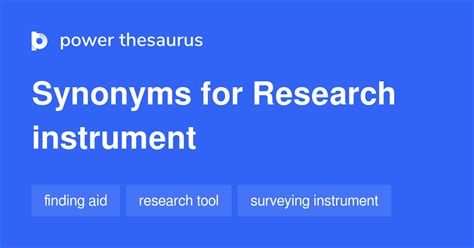 instrument synonyme|research instrument synonym.